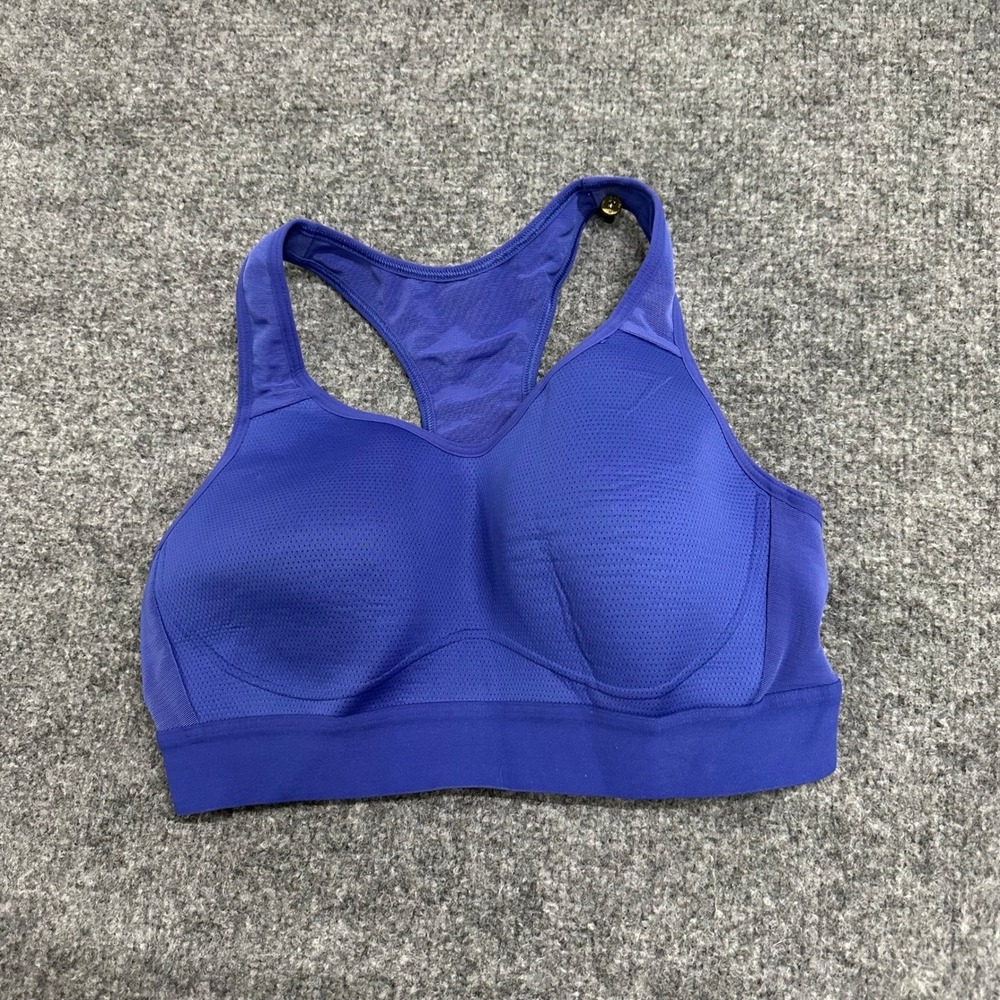 Gymshark Sports Bra Womens Size M Purple Racerback Mesh High Impact Athletic Top